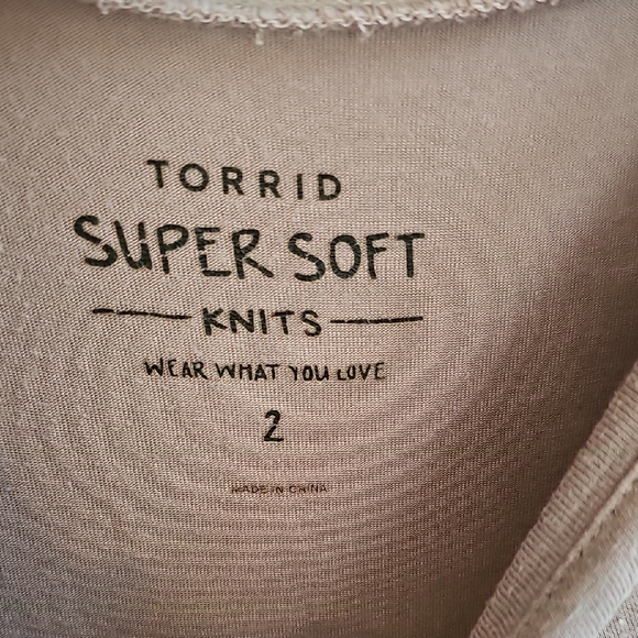 Torrid Super Soft Knit Top in Purple/Grey - Picture 2 of 4
